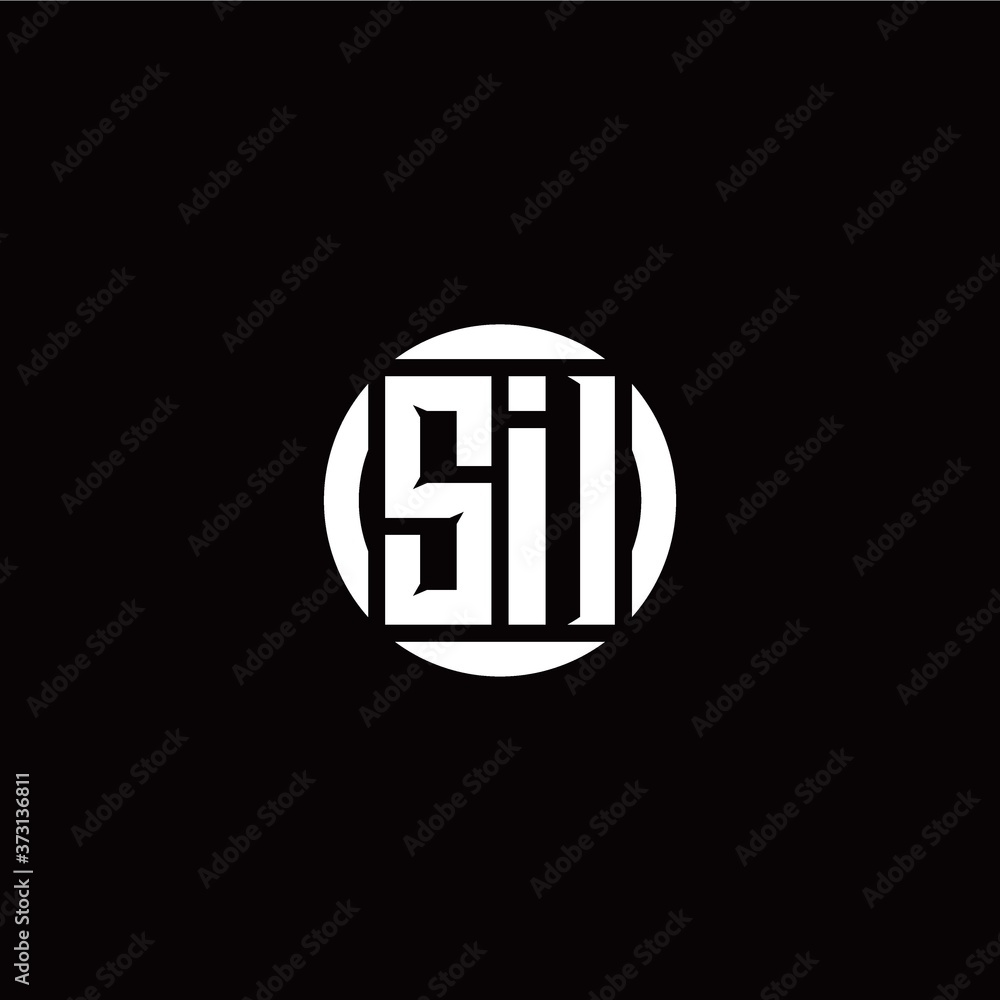 S I initial logo modern isolated with circle template S I initial logo modern isolated with circle template