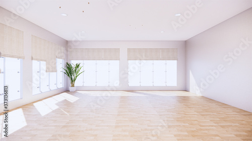 Scene room tropical Interior style  Big empty room Interior mock up.3D rendering