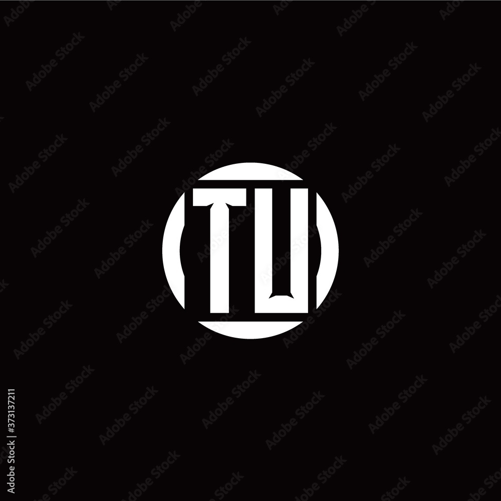 T U initial logo modern isolated with circle template T U initial logo modern isolated with circle template