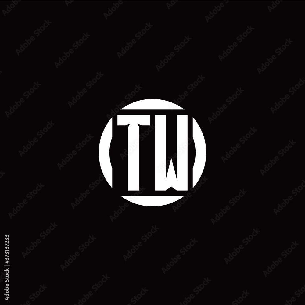 T W initial logo modern isolated with circle template T W initial logo modern isolated with circle template
