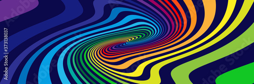 Background with soft, wavy rainbow colored spirals	