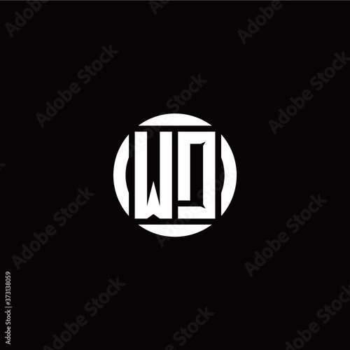 W D initial logo modern isolated with circle template