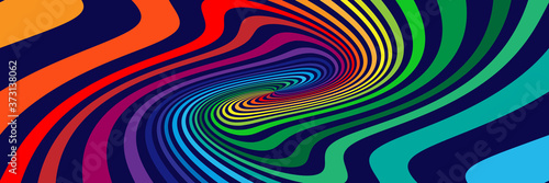 Background with soft  wavy rainbow colored spirals 