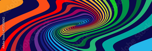 Background with soft, wavy rainbow colored spirals	