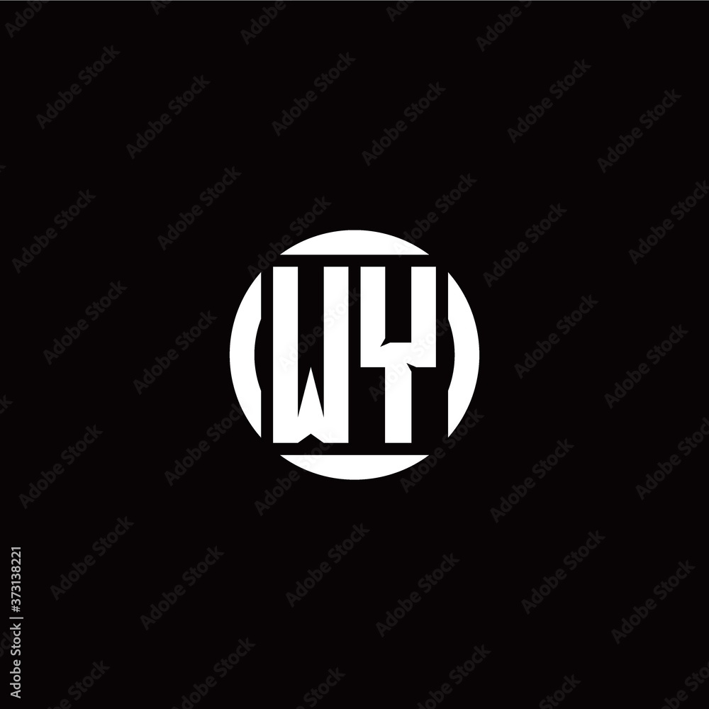 W Y initial logo modern isolated with circle template W Y initial logo modern isolated with circle template