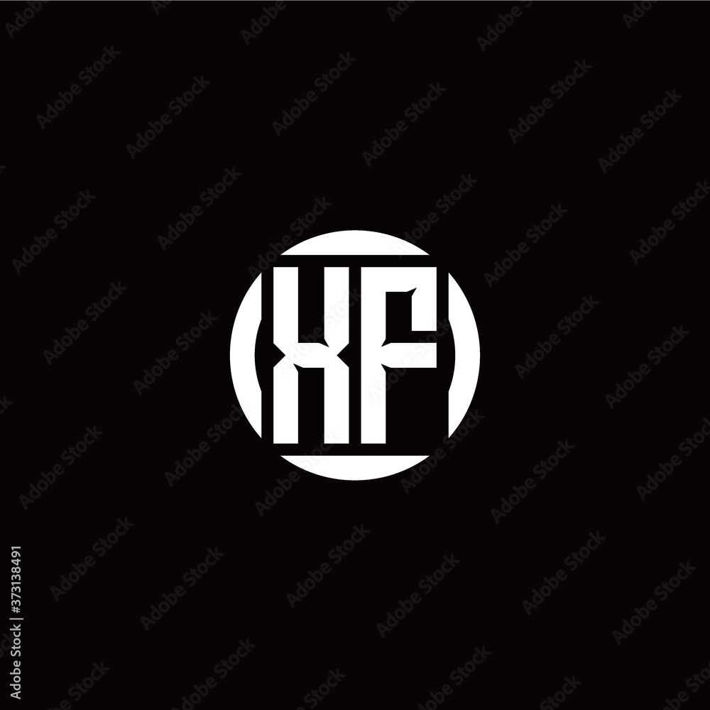 X F initial logo modern isolated with circle template X F initial logo modern isolated with circle template