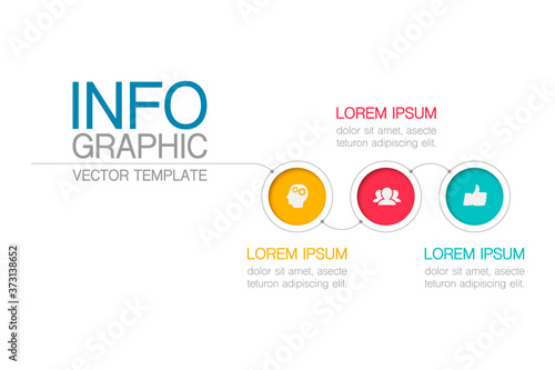 Vector infographic template, circle with 2 steps or options. Data presentation, business concept design for web, brochure, diagram.