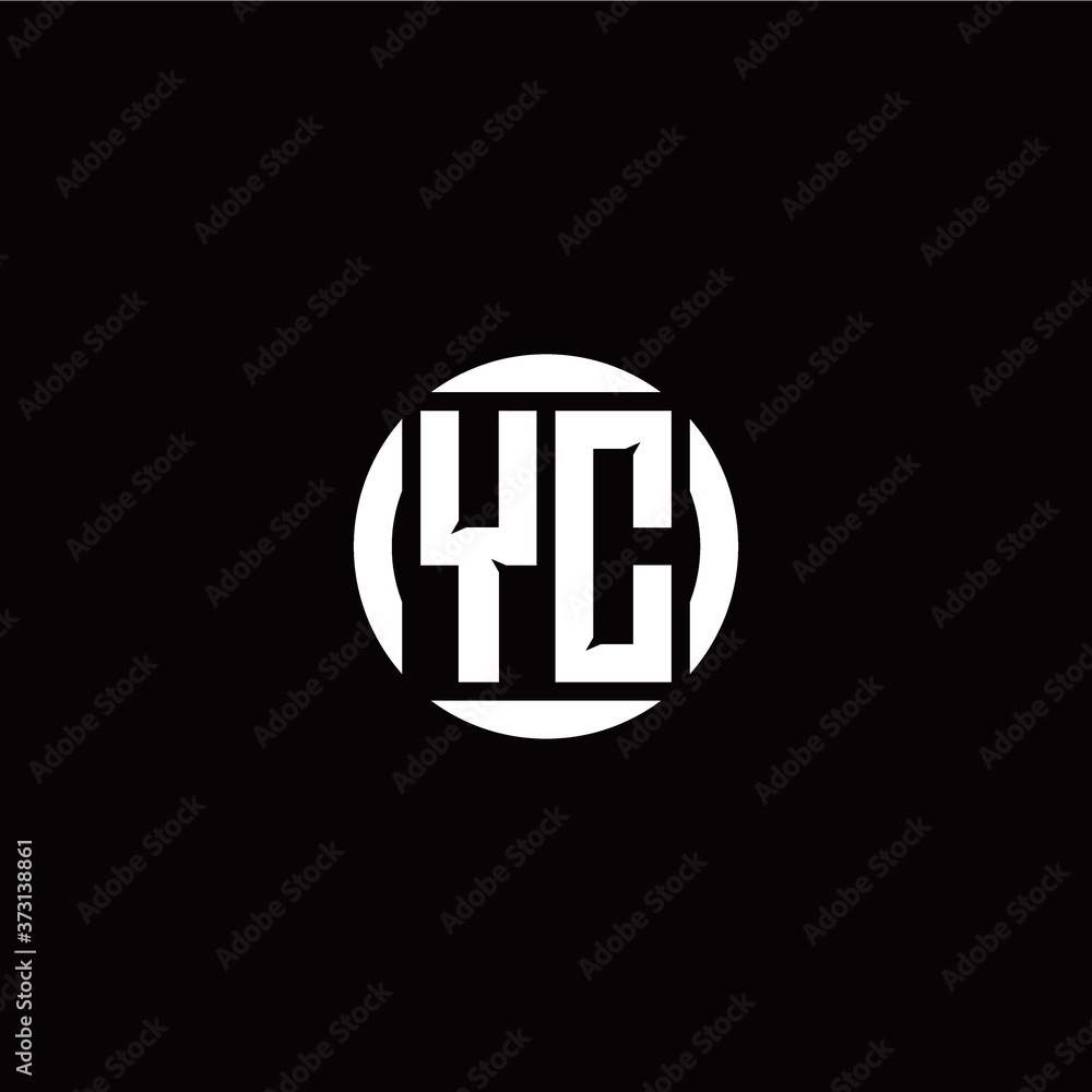 Y C initial logo modern isolated with circle template Y C initial logo modern isolated with circle template