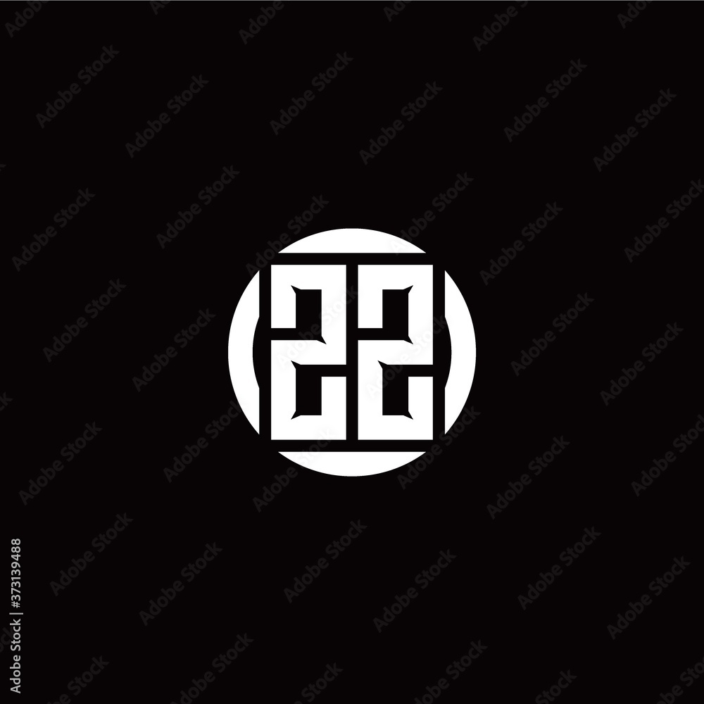 Z Z initial logo modern isolated with circle template Z Z initial logo modern isolated with circle template