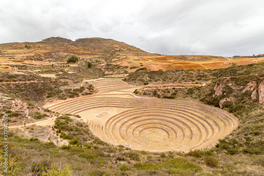 Moray archaeological Inca ruins near Cusco, in Peru.