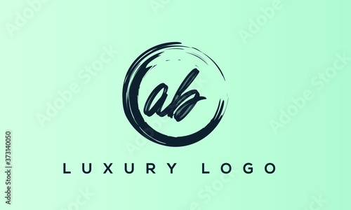 AB ,BA ,A ,B Letter Logo Design with Creative Modern Trendy Typography
