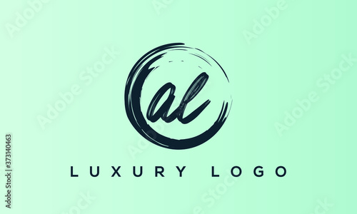 AL ,LA ,A ,L Letter Logo Design with Creative Modern Trendy Typography