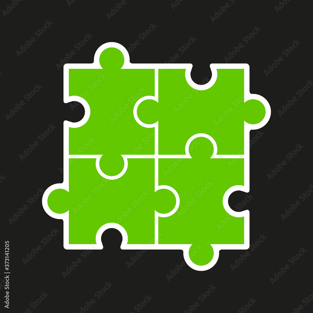 Fototapeta premium Puzzle piece business presentation. Circle infograph. Step process diagram. Section compare banner.