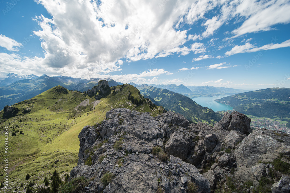 landscape on the schynigen platte in the bernese oberland, switzerland.