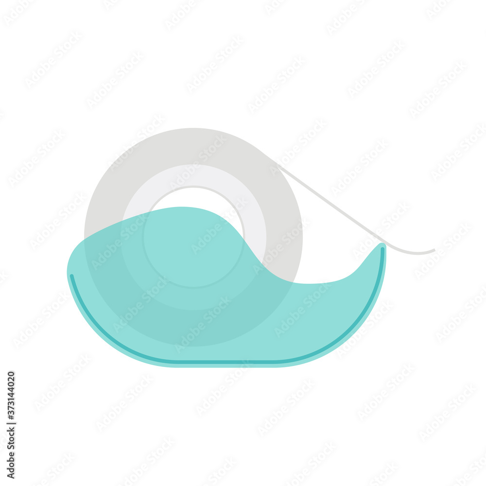 Adhesive tape dispenser flat icon. Vector illustration isolated on background Adhesive tape dispenser flat icon. Vector illustration isolated on background