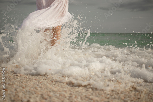 woman on the beach