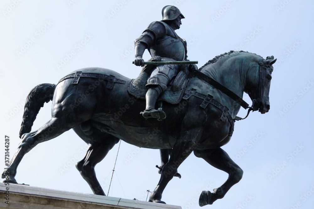 Fototapeta premium Bartolomeo Colleoni, Venezia monumento equestre, Monumento in Bronzo del Verrocchio