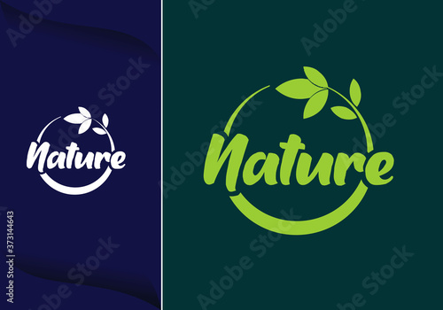 Nature Logo green leaf seedling growing plant