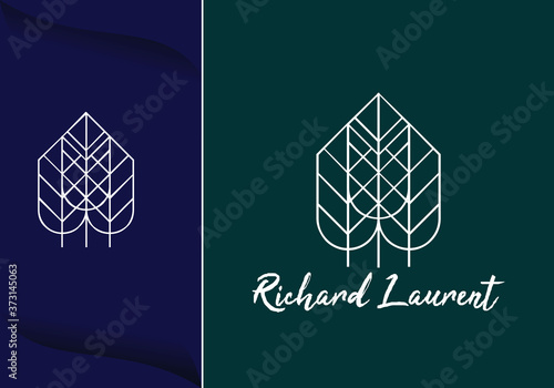 Creative leaf logo design element