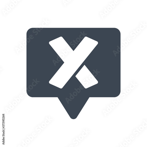 Cancel message icon ( vector illustration )