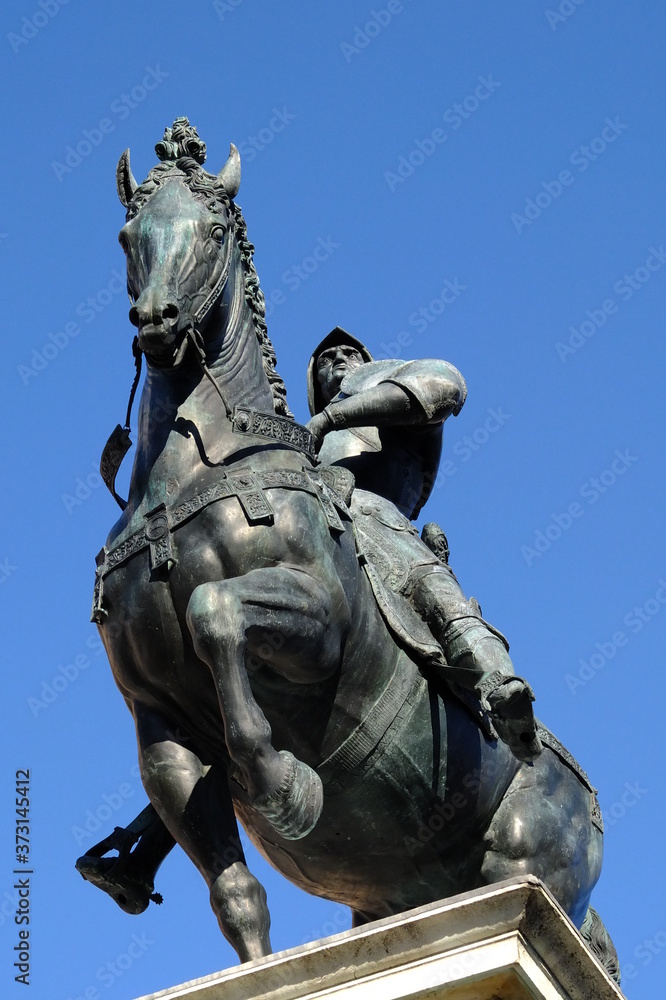 Obraz premium Bartolomeo Colleoni, Venezia monumento equestre, Monumento in Bronzo del Verrocchio