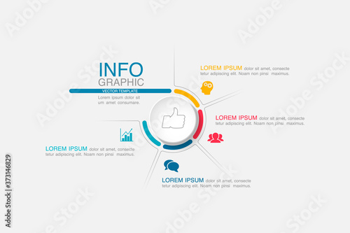 Vector iInfographic template for business, presentations, web design.