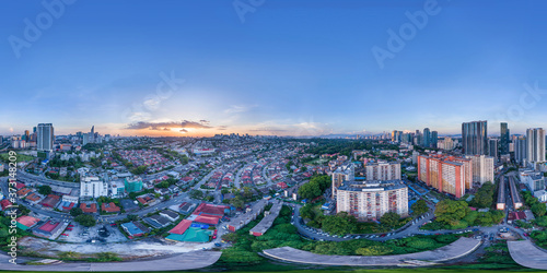 360 Aerial Panorama Level 20_Kuala Lumpur_Malaysia_Bangsar (Early Evening)