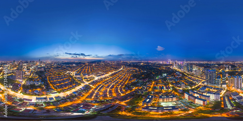 360 Aerial Panorama Level 52_Kuala Lumpur_Malaysia_Bangsar (Late Evening)