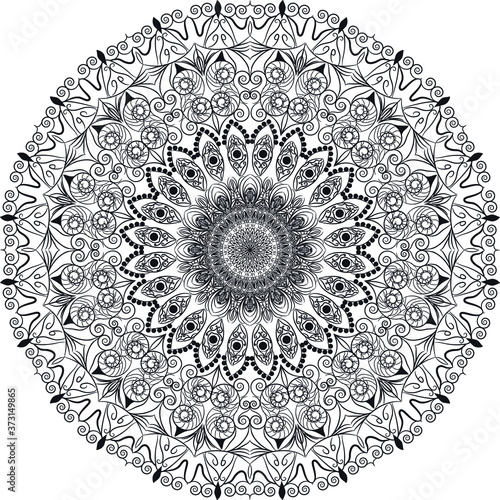 ornamental round lace pattern (ID: 373149865)