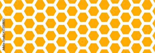Honeycomb pattern. Seamless geometric hive background. Abstract yellow, orange beehive raster background. Funny vector bee honey shapes sign. Amber color