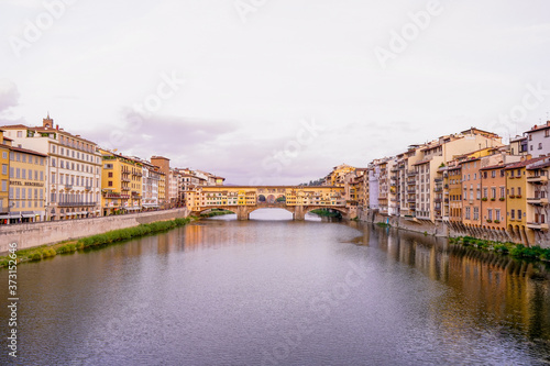 Ponte Vecchio on the river Arno in the city of Florence