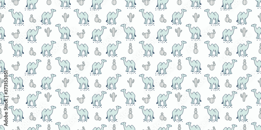 CUTE CAMEL SEAMLESS PATTERN CARTOON DOODLE COLLECTION