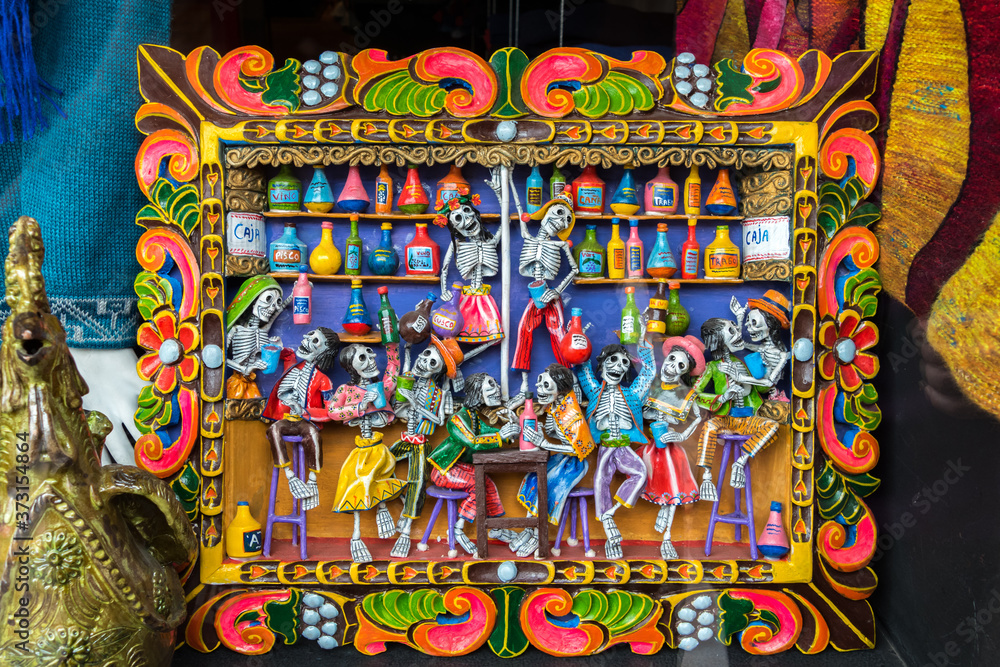 Peruvian crafts portrait of the death
