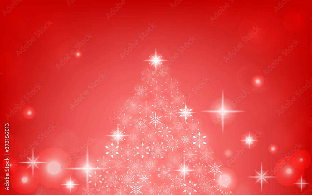 キラキラ輝く雪の結晶のクリスマスツリー キラキラ輝く雪の結晶のクリスマスツリー