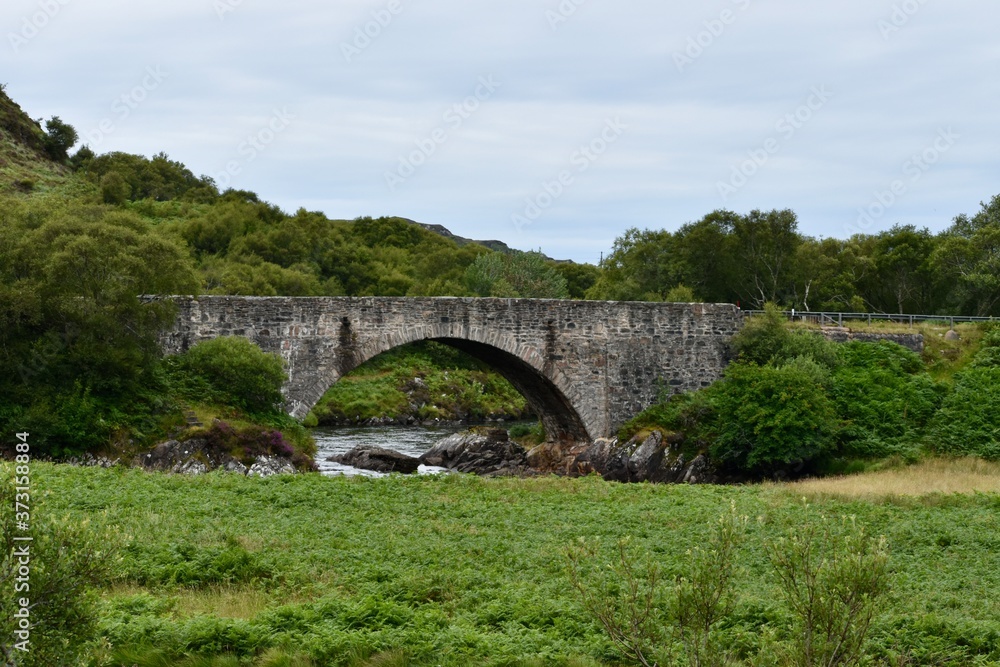 Laxford bridge in Highlands Scotland