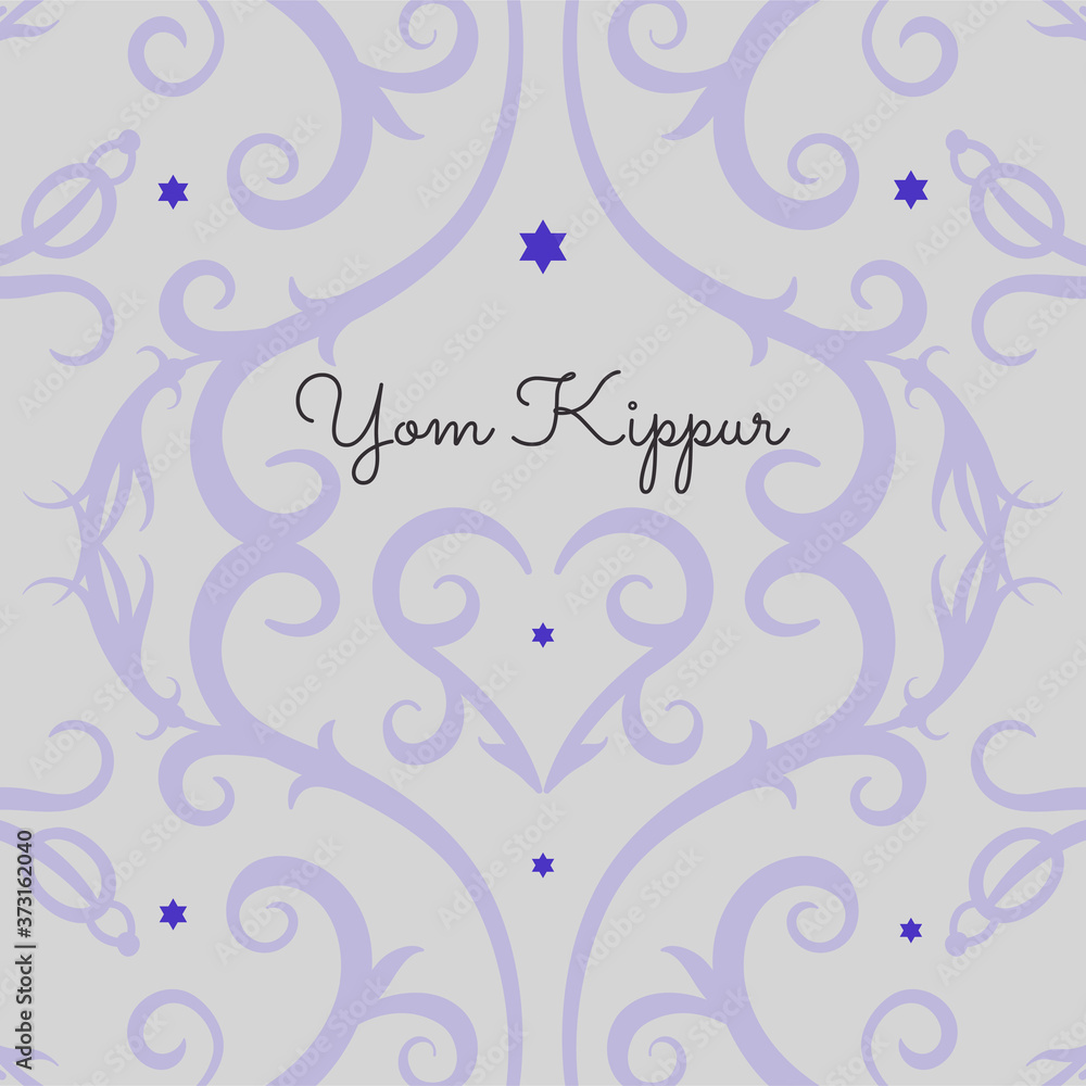 Vector illustration on the theme of Yom Kippur holiday.