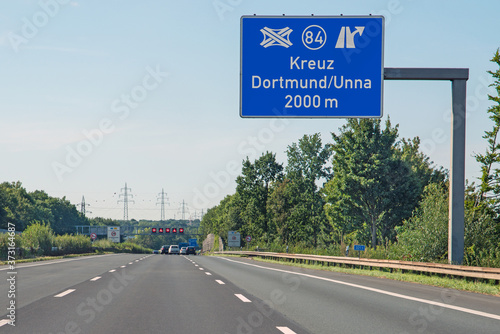 Autobahn 1, Ausfahrt 84, Kreuz Dortmund/Unna