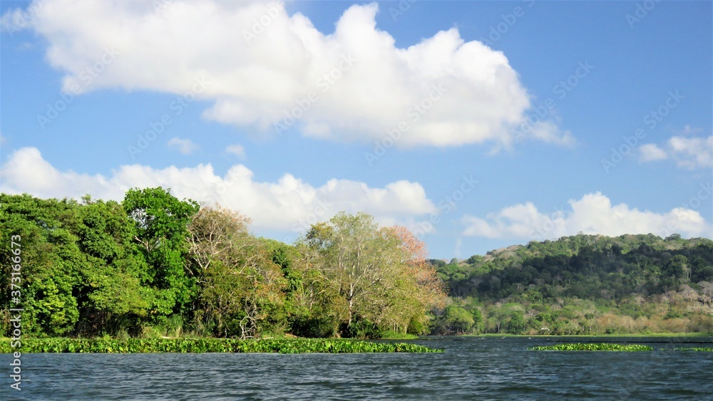 landscape with river and blue sky landscape with river and blue sky