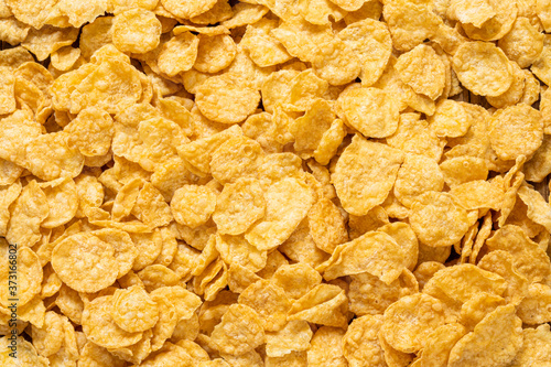 Breakfast cornflakes in a plate