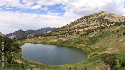 Morning view of the beautiful Favre Lake photo