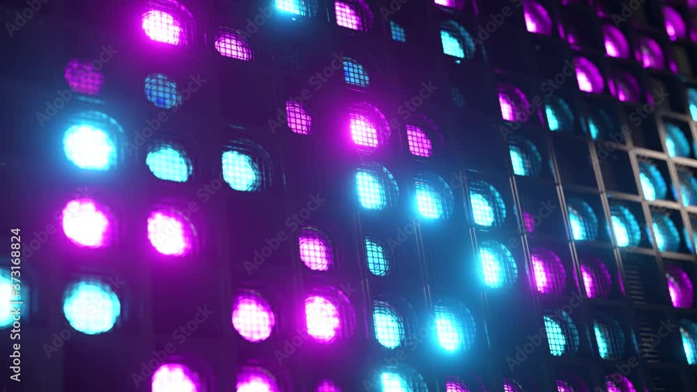 Flicker wall lights. Flashing lights Lanterns for clubs and discos