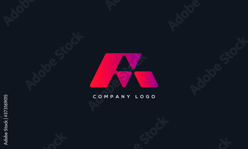 Alphabet letter icon logo FM.