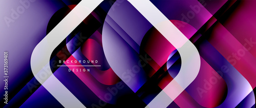 Wallpaper Mural Vector geometric abstract background with lines and modern forms. Fluid gradient with abstract round shapes and shadow and light effects Torontodigital.ca