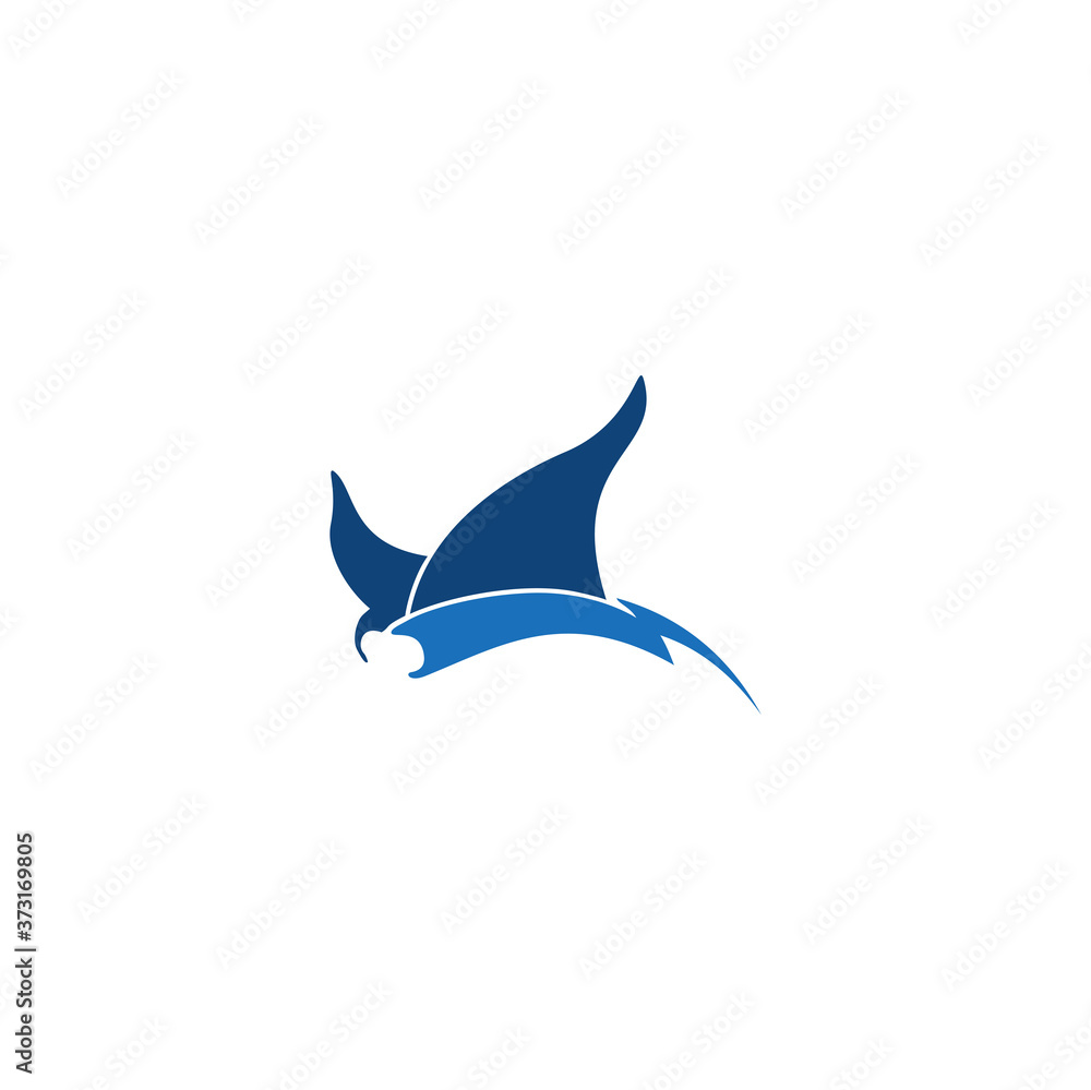 Fototapeta premium vector illustration of manta logo for electrical and more