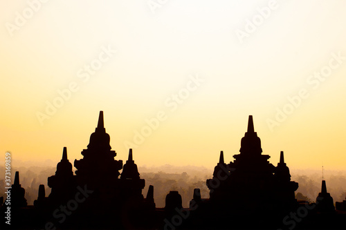 Borobudur temple on the erly morning, Java island, Indonesia photo