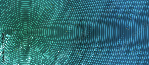 Quantum processing. Deep learning artificial intelligence. Future new technology  for business or science presentation