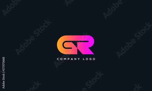 Alphabet letter icon logo GR.