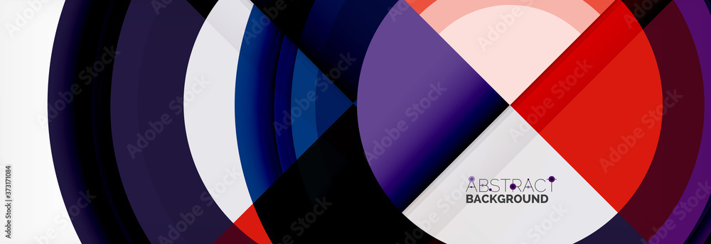Round shapes, triangles and circles. Modern abstract background Round shapes, triangles and circles. Modern abstract background