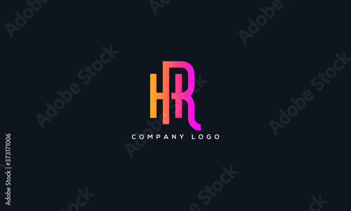 Alphabet letter icon logo HR.