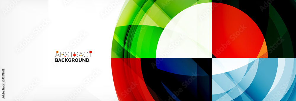 Round shapes, triangles and circles. Modern abstract background Round shapes, triangles and circles. Modern abstract background